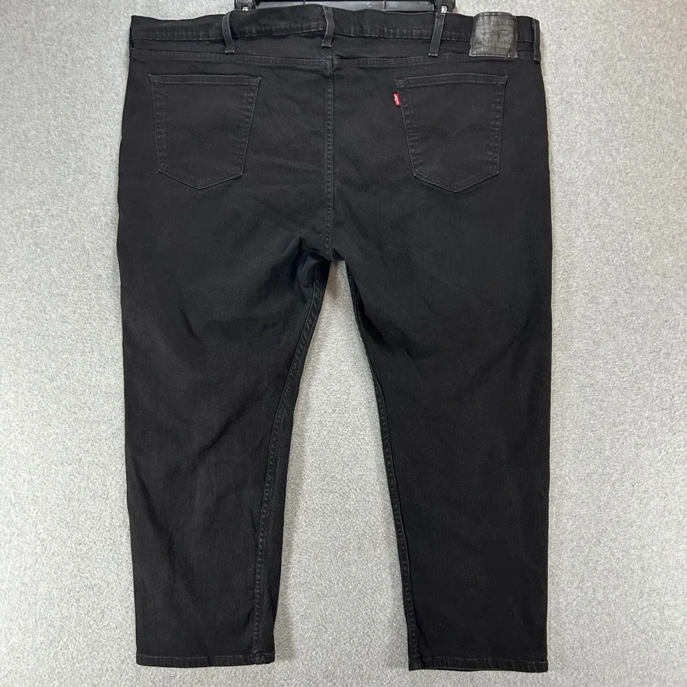 Levi's Jeans 502 Regular Taper Mens 52x27 Black Denim‎ Casual Minimalist